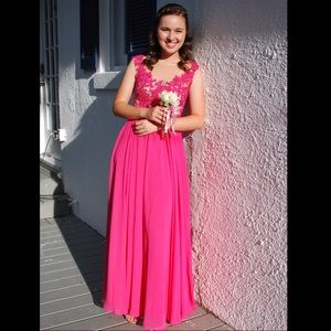 Custom Hibiscus Prom Dress